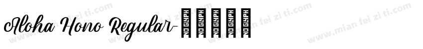 Aloha Hono Regular字体转换